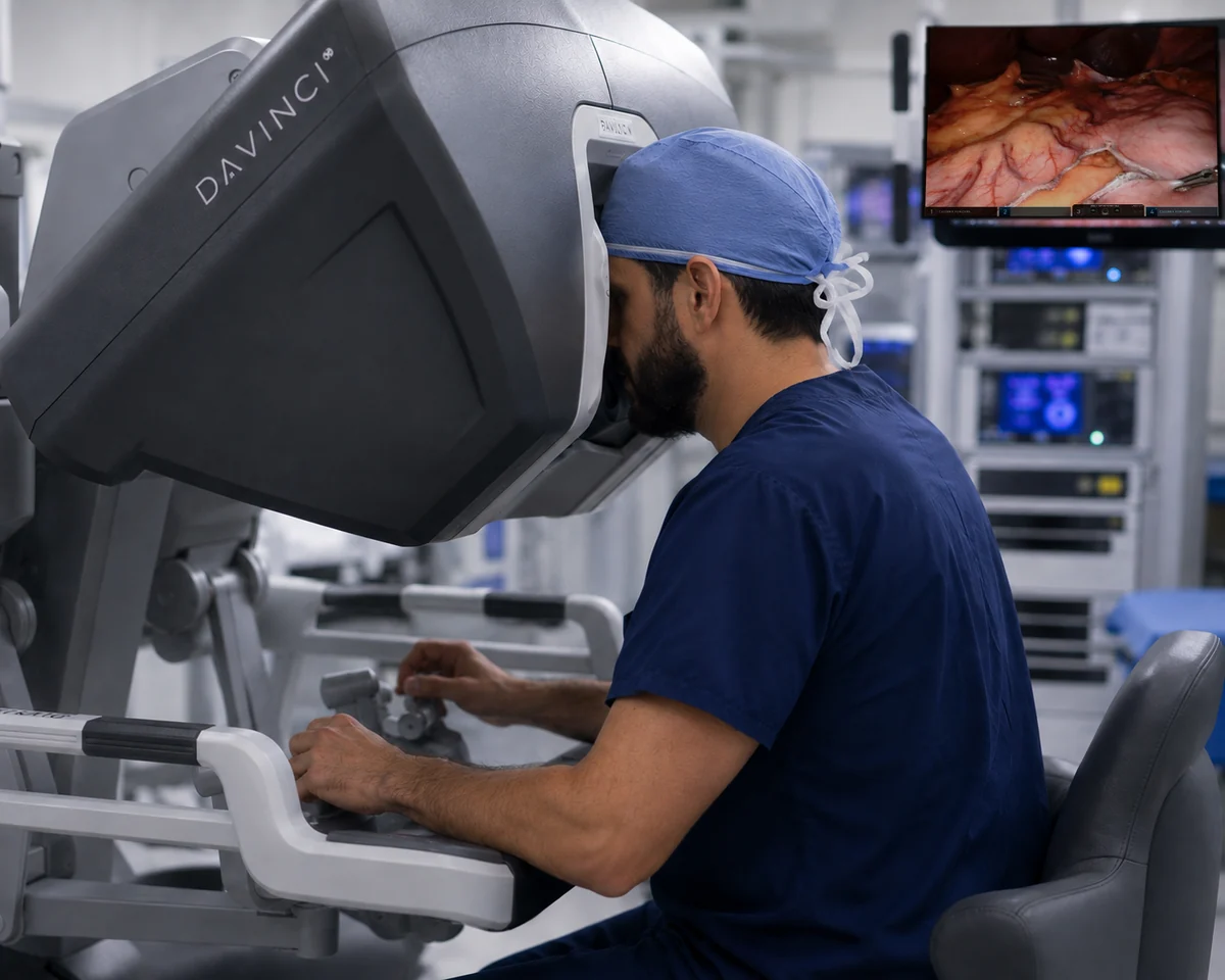 Robotic-assisted surgery performed with the da Vinci surgical system